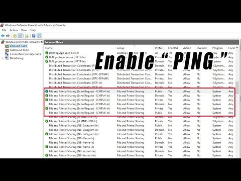enable icmp ping windows 10